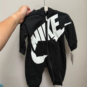 Nike Kids Black and White One Piece Footie